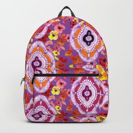 Pink, Orange, Purple Pattern Backpack