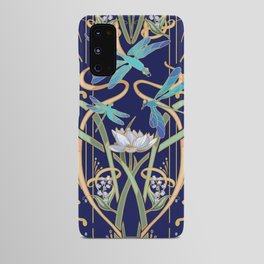 Art Nouveau Dragonflies | Navy Android Case