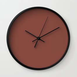 Dunn and Edwards 2019 Spice of Life Color of the Year (Rich Muted Red) DET439 Solid Color Wall Clock