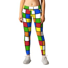 Rubik's cube Pattern Leggings