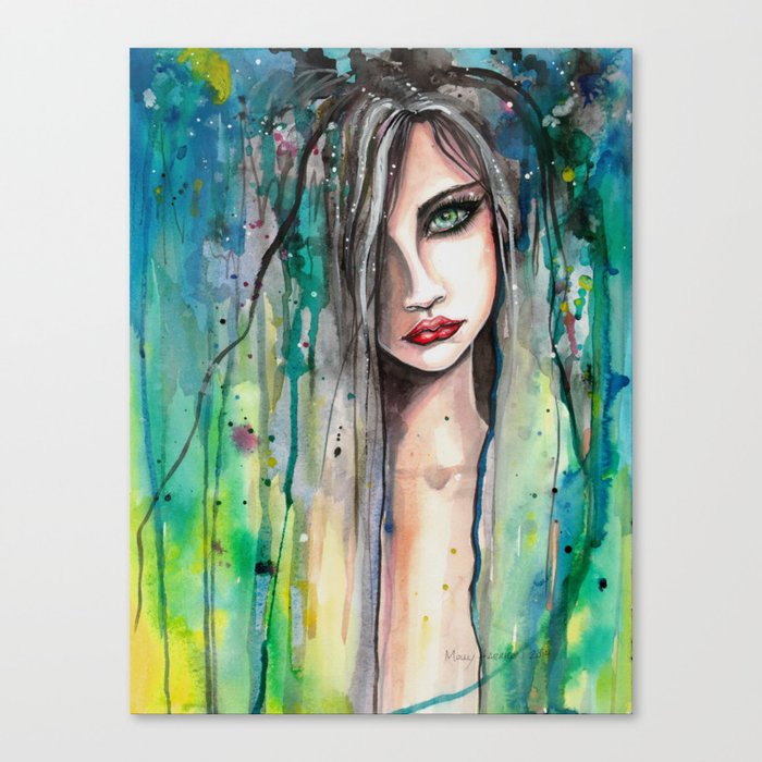 Face In Paint Fantasy Woman Beautiful Girl In Bright Colors By