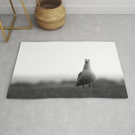 A Portrait of a Pensive Seagull Rug