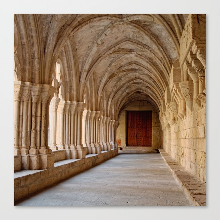 Spain Photography - Hallway Through A Spanish Castle Canvas Print