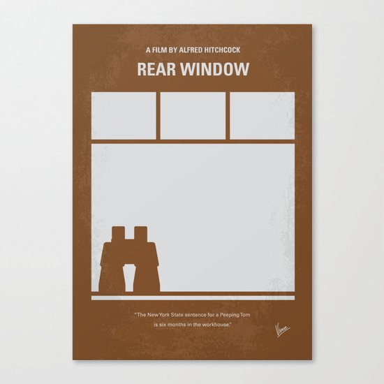 No238 My Rear window minimal movie poster Canvas Print