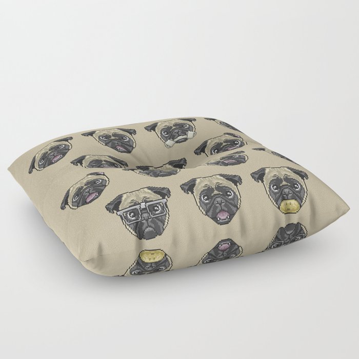 Boris the pug dog Floor Pillow