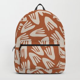 Papier Découpé Modern Abstract Cutout Pattern in Putty and Clay Backpack