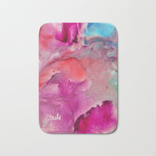 Abstract in Pink Bath Mat