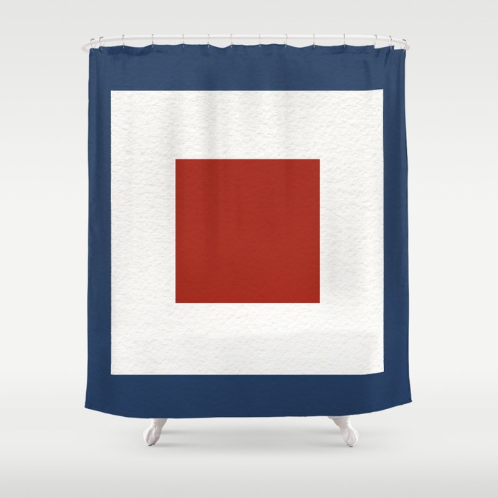NAUTICAL Boat Flag "W" Shower Curtain