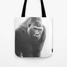 Silverback Gorilla (black + white) Tote Bag