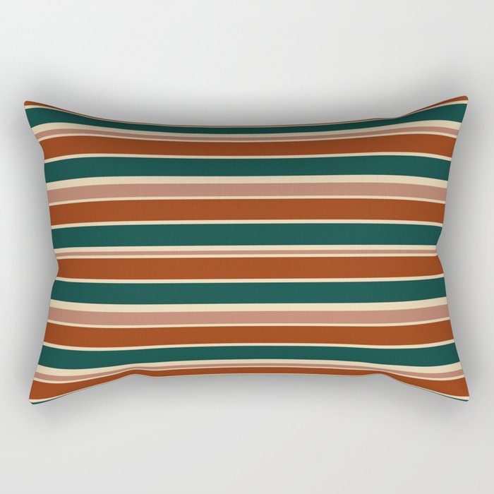 Retro 70S Stripes 2 Rectangular Pillow
