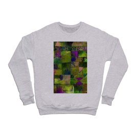 Terraced garden tropical floral gold and amethyst Mediterranean abstract landscape painting by Paul Klee Crewneck Sweatshirt
