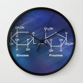 Sucrose Structural chemical formula Wall Clock