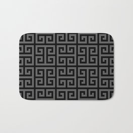 Greek Key (Black & Grey Pattern) Bath Mat | Greeks, Meander, Labyrinth, Graphicdesign, Simple, Ancient, Rome, Roman, Style, Texture 