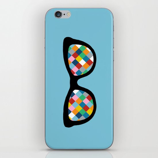 Diamond Eyes on Blue iPhone Skin