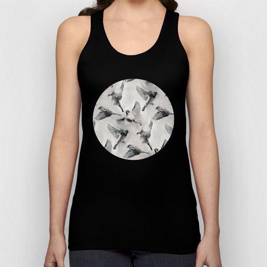Sparrow Flight - monochrome Unisex Tank Top