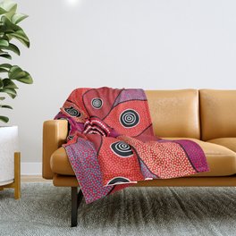 Authentic Aboriginal Art - Central Lands Throw Blanket