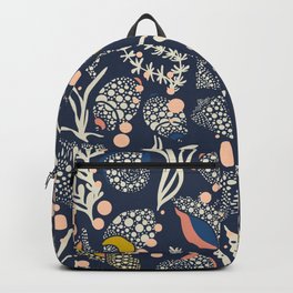 Under the sea blue - beauty of our oceans Backpack | Graphicdesign, Snails, Nature, Maritim, Seaweed, Aquatic Plants, Maritime, Beach, Aquatic Animals, Water 