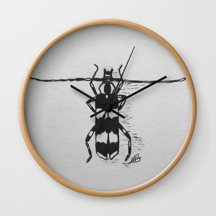 Banded Alder Borer Beetle Wall Clock