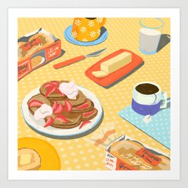 English Muffins for Breakfast Still LIfe Art Print
