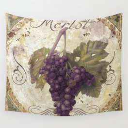 Tuscan Table Merlot Wall Tapestry