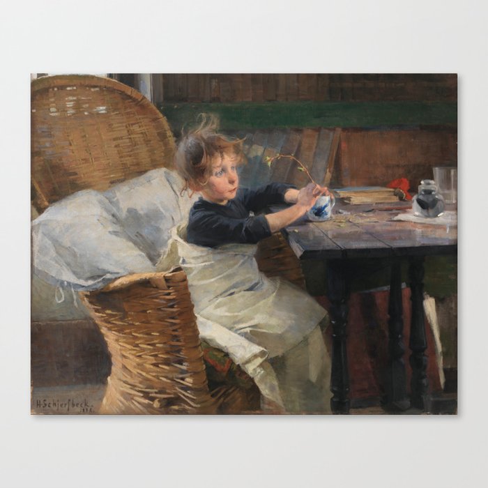 Helene Schjerfbeck - The Convalescent Canvas Print