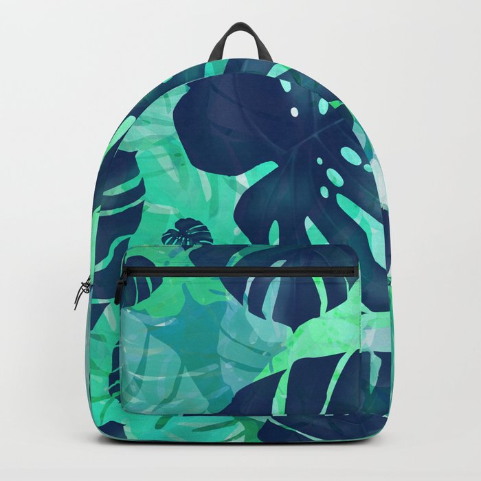 monstera leaves tropical 2 Backpack