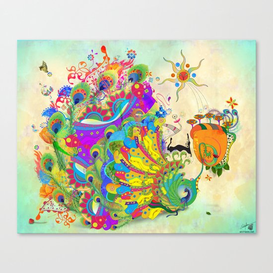 The Peacock Dance Canvas Print