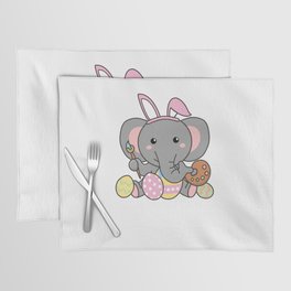 Cute Elephant Easter With Easter Eggs As Easter Placemat