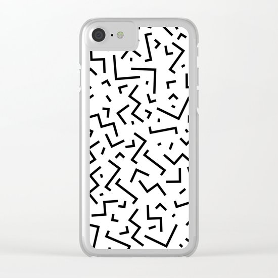 Memphis pattern 30 Clear iPhone Case