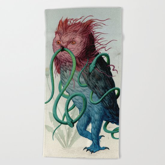 Scarlett Clock Wine Beach Towel
