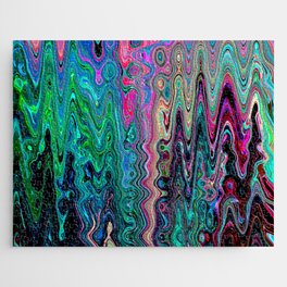 Colorful Psychedelic Distorted Paint Jigsaw Puzzle