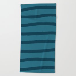 Paint Lines Blues Beach Towel
