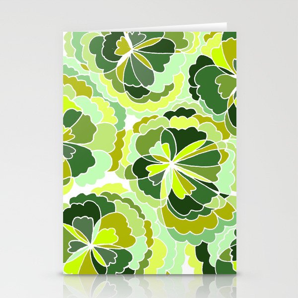 Floral Green Stationery Cards