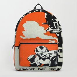 Vintage poster - Motorcycle Races Backpack | Classic, Cool, Retro, Colorful, Races, Biking, Thrill, Advertisement, Motorcyclilng, Fun 