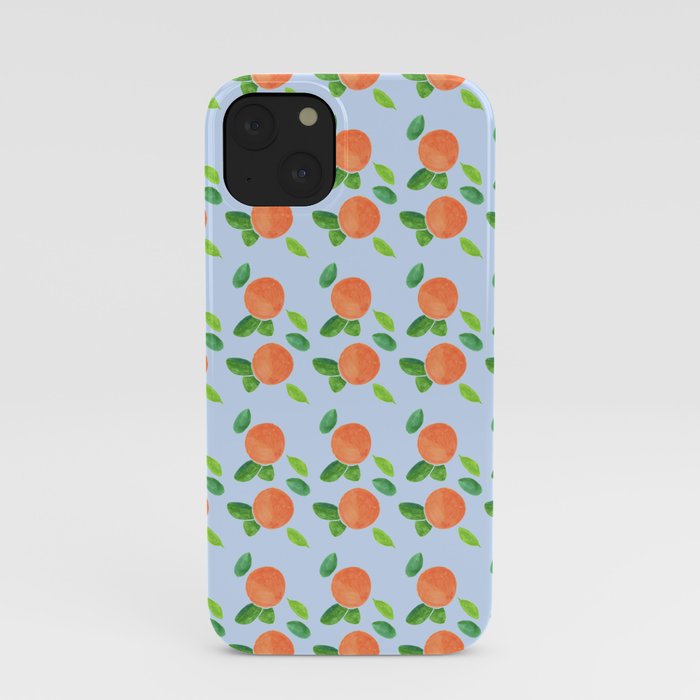 Peaches on Blue - Hand-painted Watercolour iPhone Case
