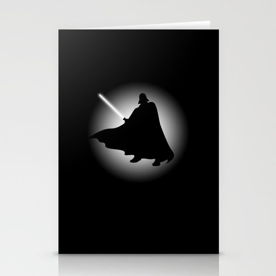 Vader Sithouette (B/W) Stationery Cards
