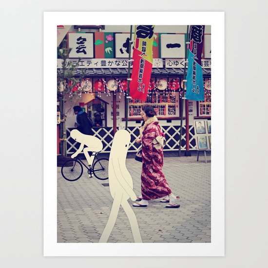 w a l k i n g i n t o k y o Art Print