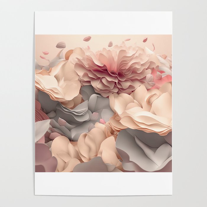 Pink Cloud Petals Poster