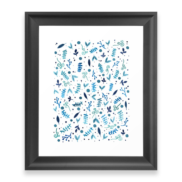 Watercolor Floral Patterns Framed Art Print by woerm