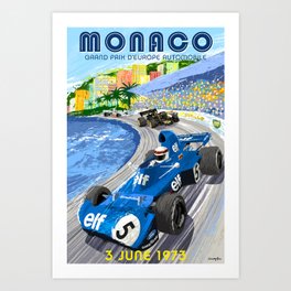 1973 Grand Prix Poster Art Print