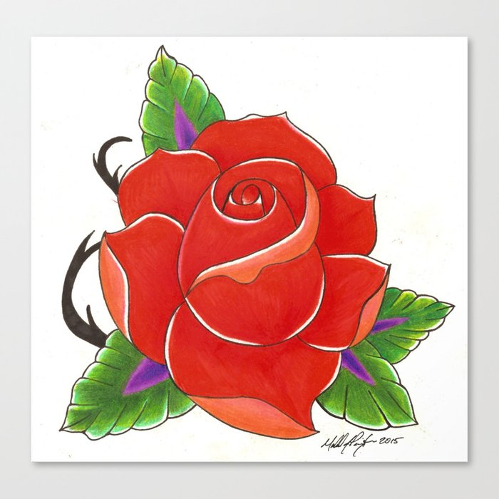 Traditional Rose Canvas Print