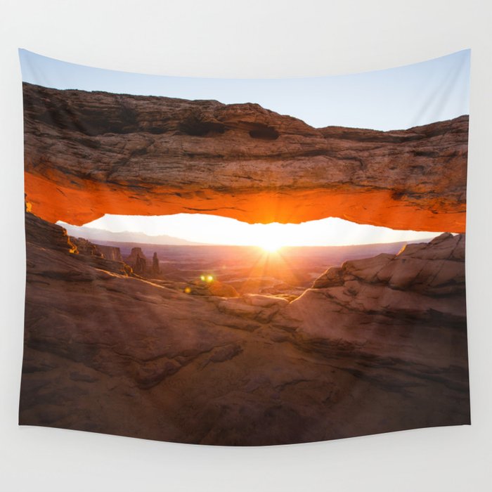 Mesa Arch Sunrise Canyonlands in Moab, Utah Wall Tapestry by Shallisekate  Society6