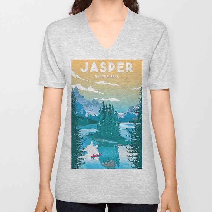 Jasper National Park V Neck T Shirt