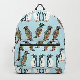 Penguin couple diversity friendship rainbow queer love modern handmade watercolor animal Design Backpack