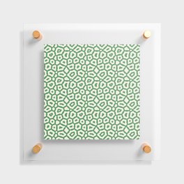 Apple Green Abstract Circles Floating Acrylic Print