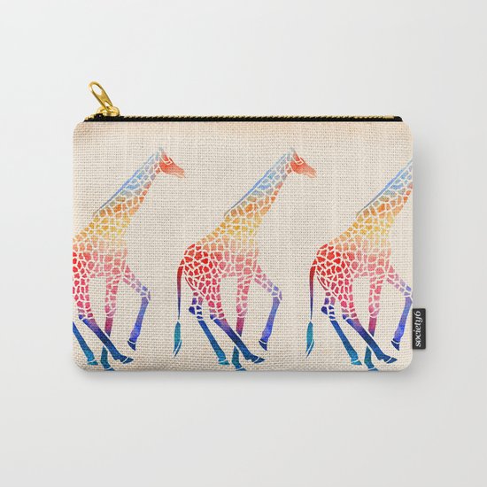 Watercolor Giraffe Carry-All Pouch