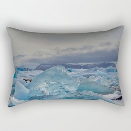 Blue Ice - Jökulsárlón Lagoon Rectangular Pillow