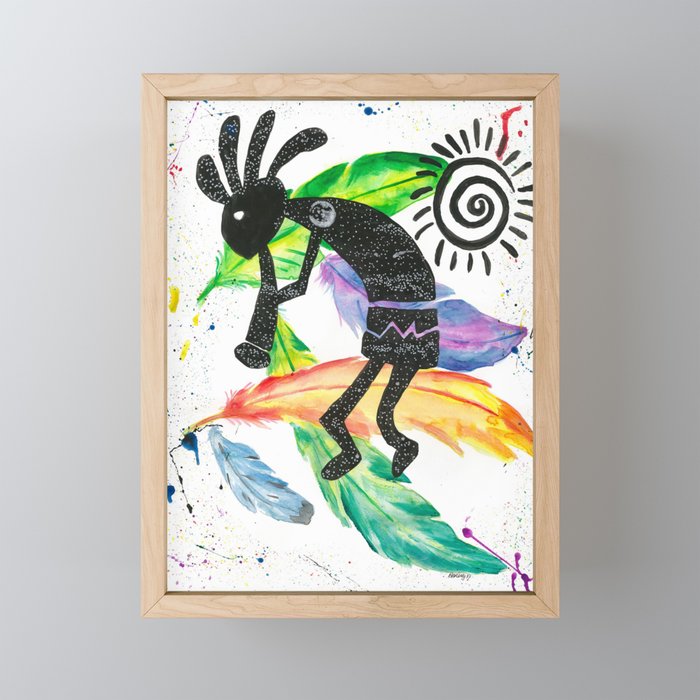 Kokopelli Framed Mini Art Print