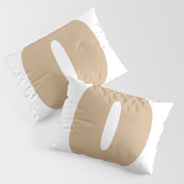 0 (Tan & White Number) Pillow Sham