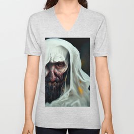 Scary ghost face #1 | AI fantasy art V Neck T Shirt